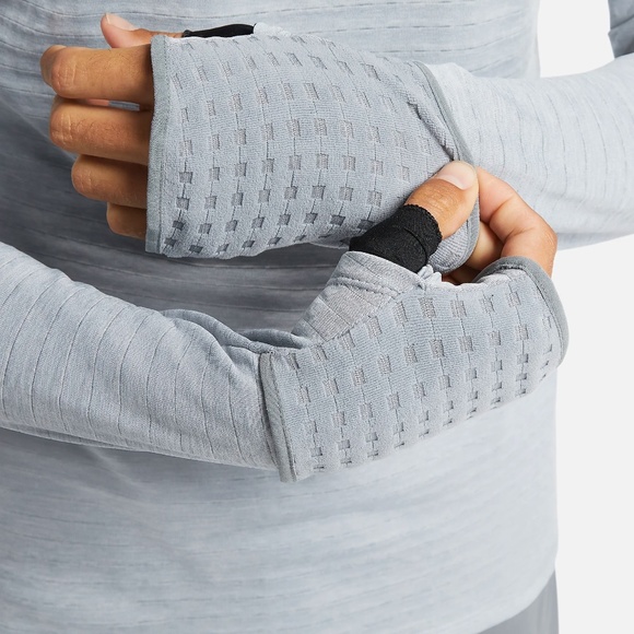 Nike Therma-FIT Repel Element 1/4 Zip Running Top DD5662-084 (Smoke Grey) - Picture 5 of 9